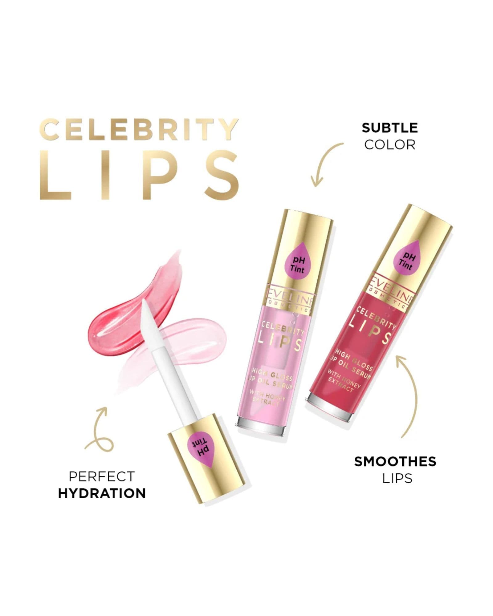 Eveline Cosmetics Eveline Celebrity Lips High Gloss Lip Oil Serum  VIOLET 03 5 ml — immagine 2